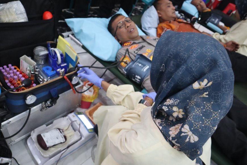 Polresta Sidoarjo Perkuat Aksi Kemanusiaan melalui Kegiatan Donor Darah