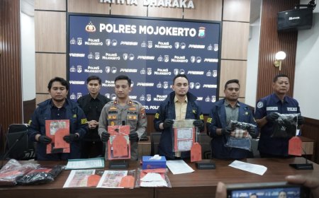 Polres Mojokerto Ungkap Kasus Penipuan Modus Uang Gaib, Dua Tersangka Diamankan di  Malang