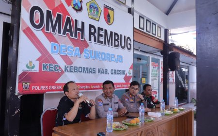 Perkuat Kamtibmas Berbasis Musyawarah, Ditbinmas Polda Jatim Asistensi Omah Rembug di Polres Gresik