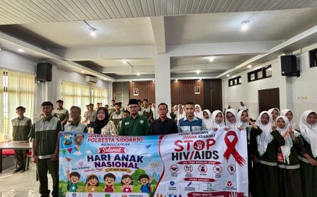 Hari Anak Nasional, Polresta Sidoarjo Edukasi Bahaya HIV/AIDS di Kalangan Pelajar