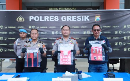 Polres Gresik Ungkap Peredaran Narkoba Sistem Ranjau, Dua Kurir Sabu Diamankan