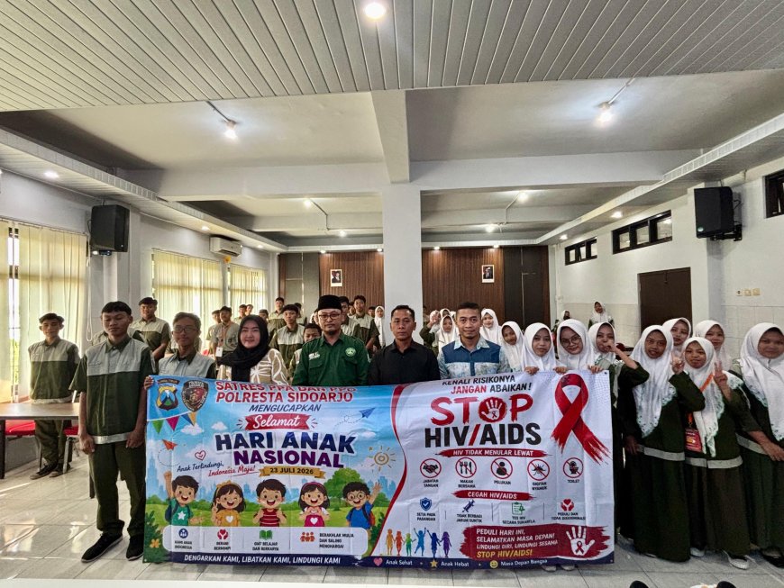 Hari Anak Nasional, Polresta Sidoarjo Edukasi Bahaya HIV/AIDS di Kalangan Pelajar