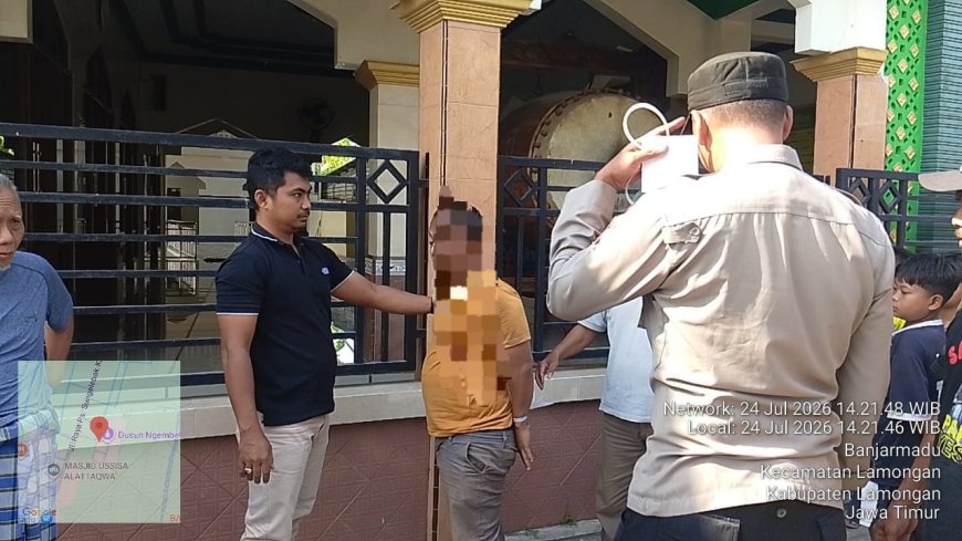Polres Lamongan Ungkap Kasus Pencurian Kotak Amal Masjid, Tersangka Residivis Diamankan
